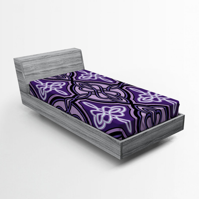 Microfiber Abstract Fitted Sheet, Twin XL Fitted Sheet