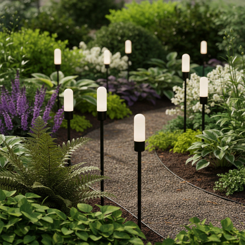 UltraBeam Black 1 Watt Garden Spike Light Fitting - IP65 Waterproof , 100cm H x 2.8cm W x 2.8cm D