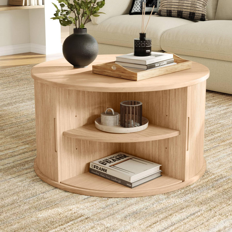 Table basse à tambour 31,5 ", Chêne