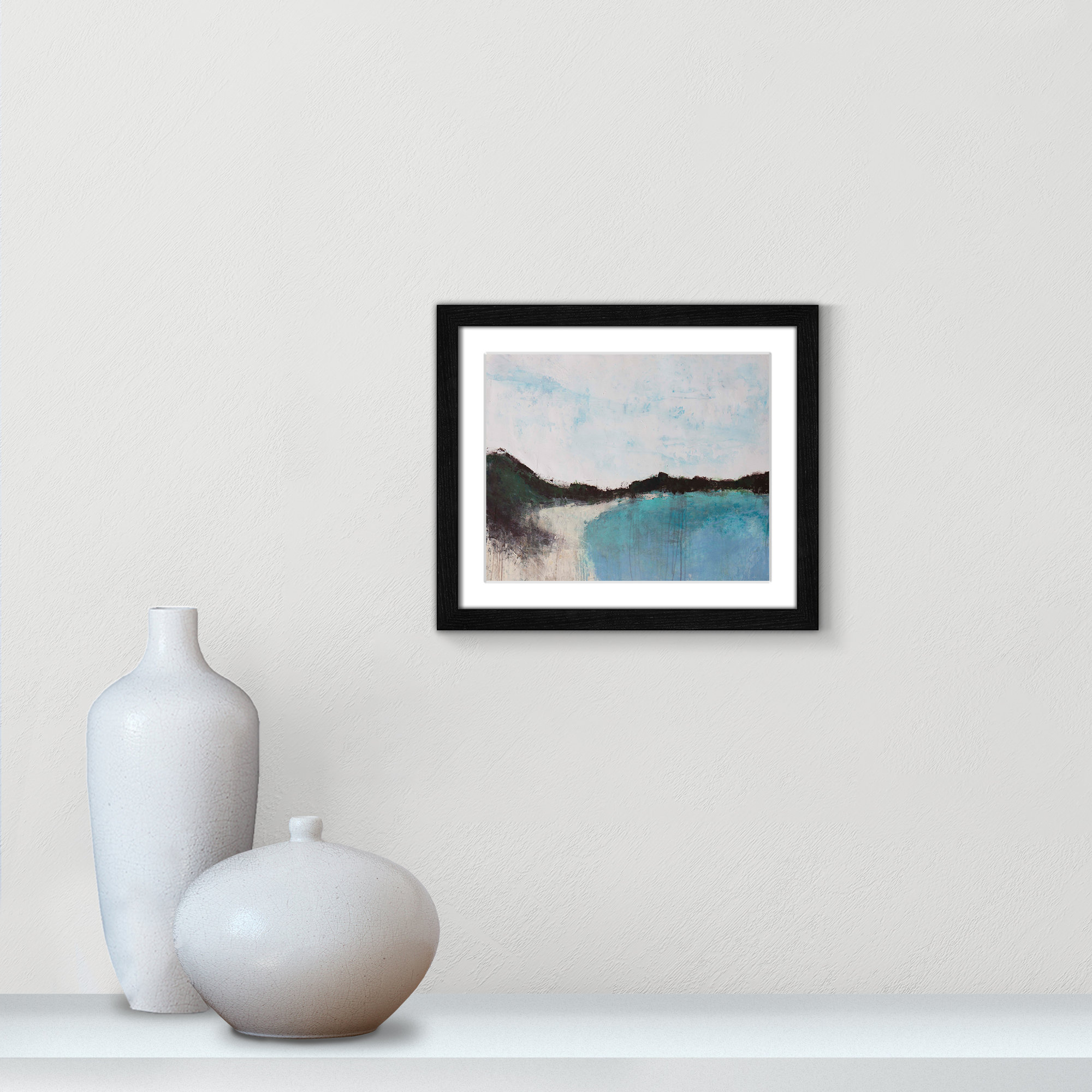 Mountainside Lakeview III by Filippo Ioco - Print, Black Framed, 13" H x 15" W x 0.75" D
