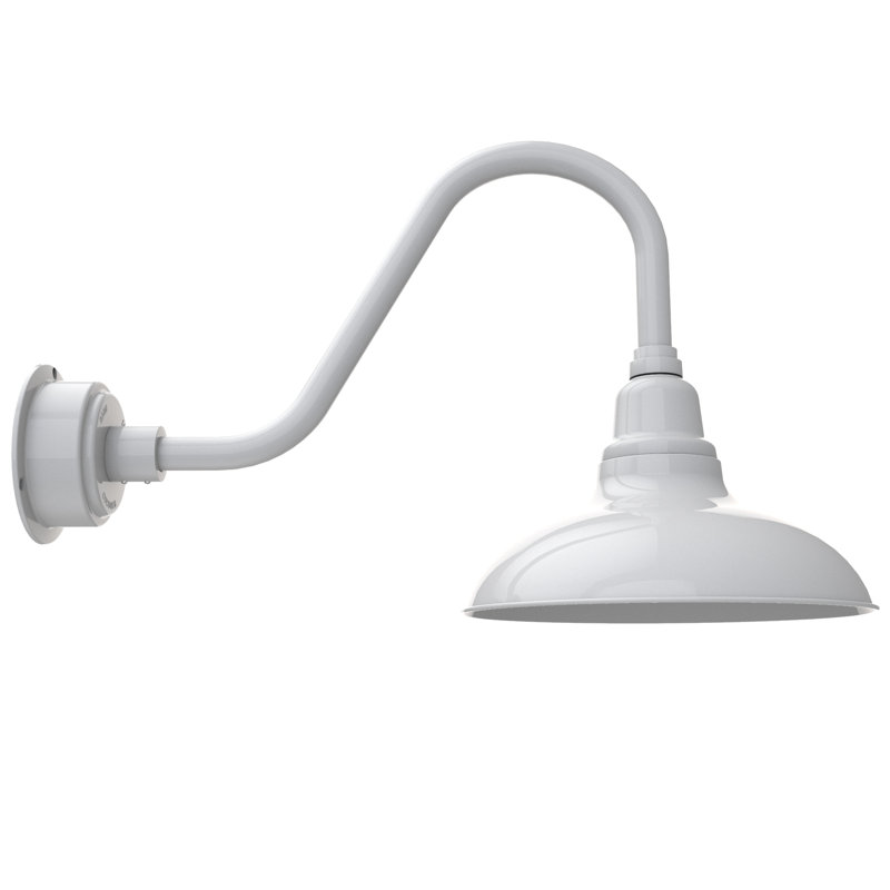Idella LED Wall Light, White, 19" H x 12" W x 33" D