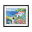 «Vibrant House On The Beach», reproduction sous verre encadrée, design par Ramona Murdock-1717774651-1717774645
