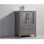 Ensemble de meuble-lavabo autoportant 24 po avec plateau en céramique et miroir assorti Brescia-27042729
