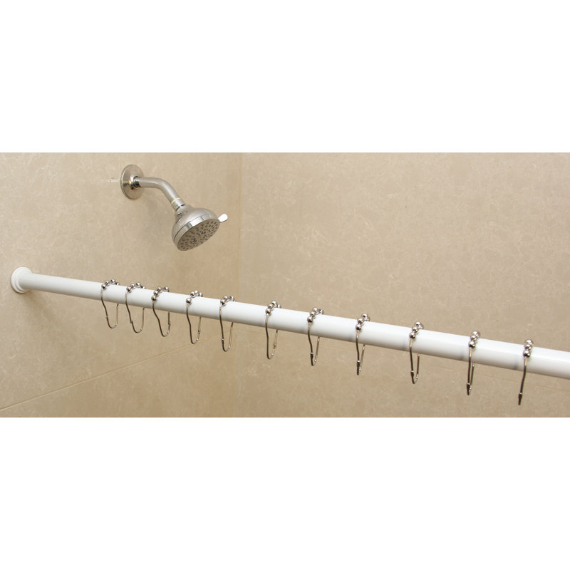 Tige de tension réglable en métal 1 po Bannruod, Blanc lustré, H 1 po x l 42 po x P 1 po