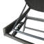 Chaise longue grise confortable avec support en fer et siège respirant