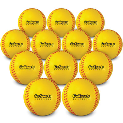Gosports Foam Training Baseball 12 Pack - Regulation Size Foam Baseballs For Soft & Safe Throwing, Catching And Batting Practice