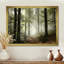 Lumière dans une forêt d'automne dense avec brouillard, œuvre d'art-358135810-358135837-304307547