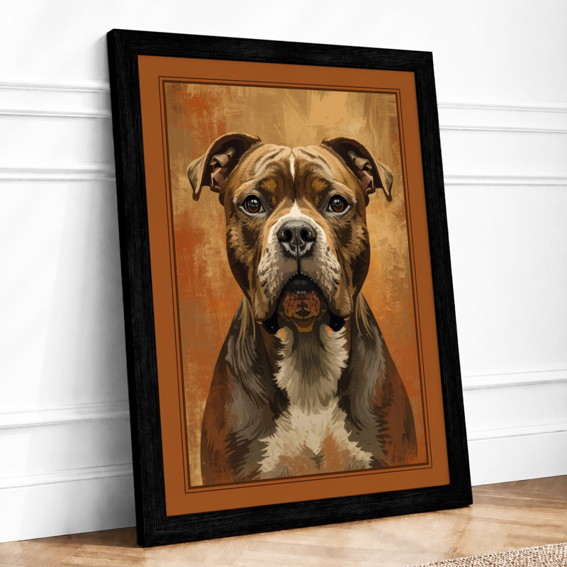 Dignified Brindle Realism - Framed Print, Black, A3 - 42.0 x 29.7 cm