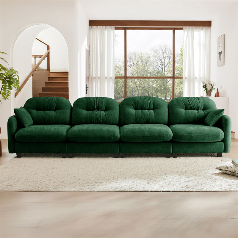 140" Wide 4-Seater Sofa, Green