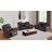 Lynel Breathing Leather 3-Piece Reclining Living Room Set, Light Gray-100965155