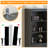71" Tall Bookshelf With 3 Drawers & Led Light-804707348