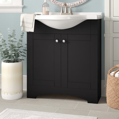 Meuble-lavabo simple 31 po avec plateau en marbre de culture 31 po