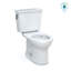 TOTO® Drake® Transitional Two-Piece Round 1.28 GPF Universal Height TORNADO FLUSH® Toilet with CEFIONTECT®, Cotton White-61220798