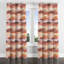 Rideaux occultant Boho - Rideau à œillets abstrait horizon chaud - 1 panneau-1793402165-1793402164