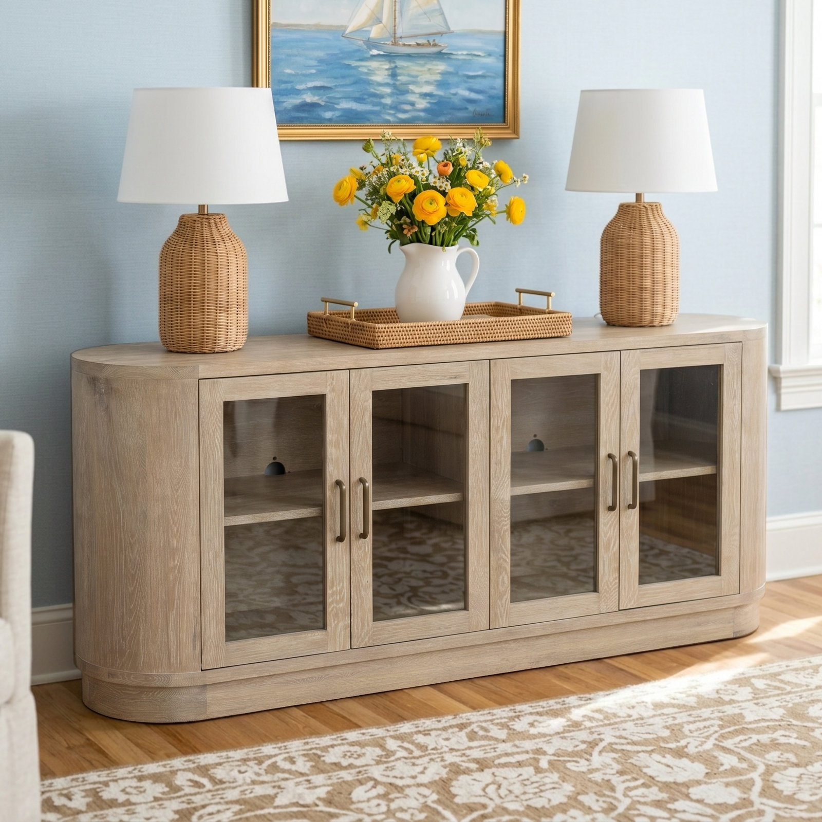 Vander 78" Sideboard, Tawny Brown