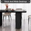 Ensemble de table de salle à manger 78,97 "moderne noir rectangulaire avec 8 chaises pour la cuisine, le bar et le salon-590484770-590484772