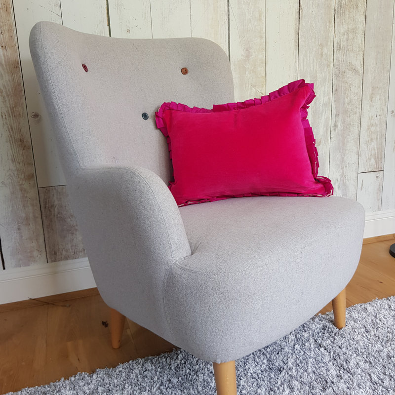 Higgston Rectangular Lumbar Cushion, Fuchsia Pink