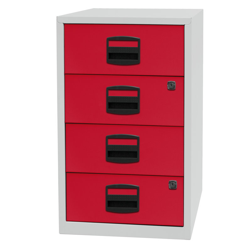 Pfa 41.3cm Wide 4 -Drawer File Cabinet, Red