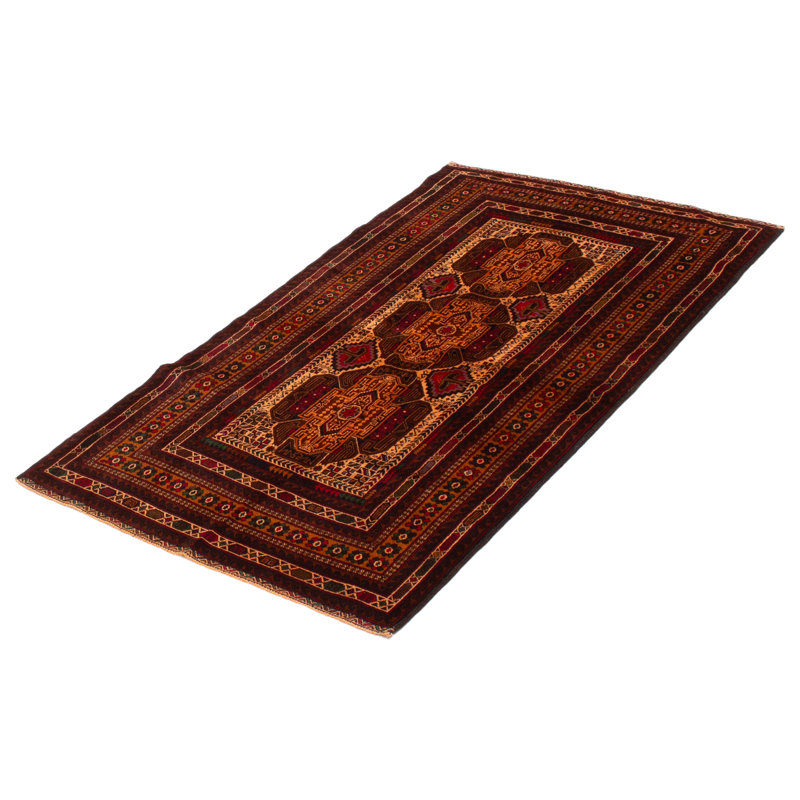 Tapis unique en laine nouvel âge rectangulaire 3 pi 8 po x 6 pi 6 po ivoire