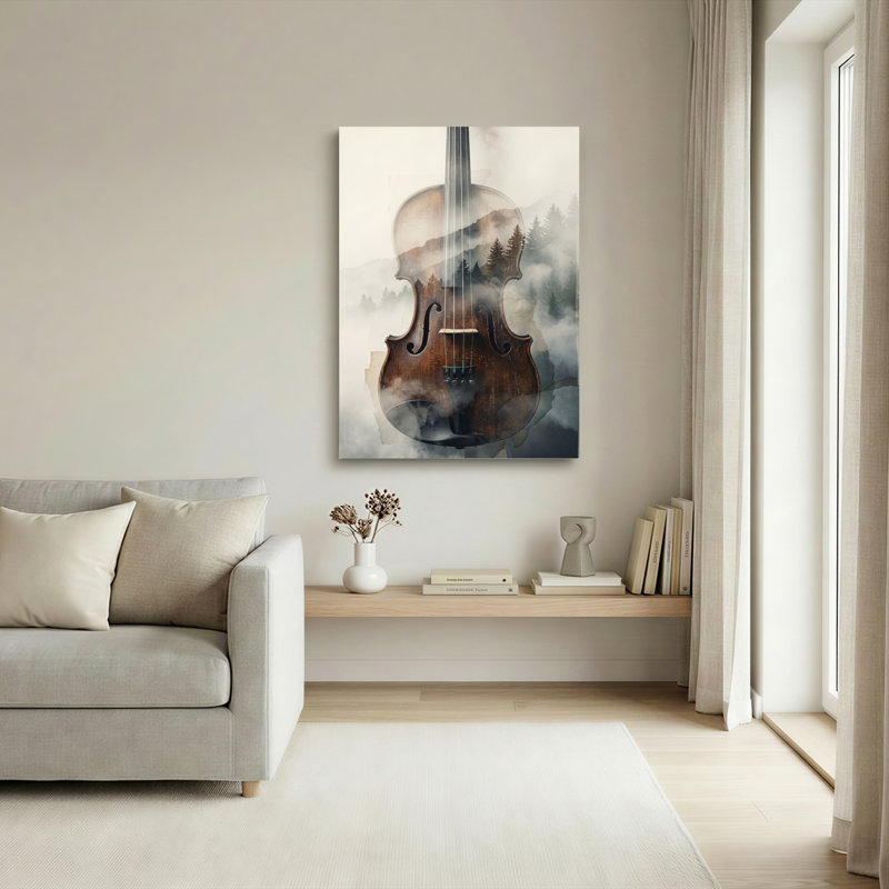 Ensemble de 1 tableau sur toile représentant un paysage de violon, H 24 po x l 18 po, Wrapped Canvas