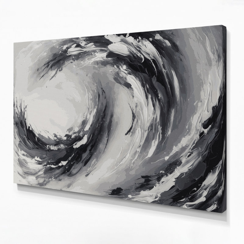 Lyrical Abstraction 43 Gray Canvas Wall Art, 11" H x 14" W