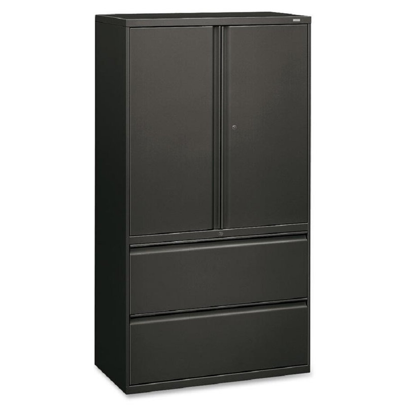 Armoire de rangement 2 portes 800 Series, l 36 po, Noir