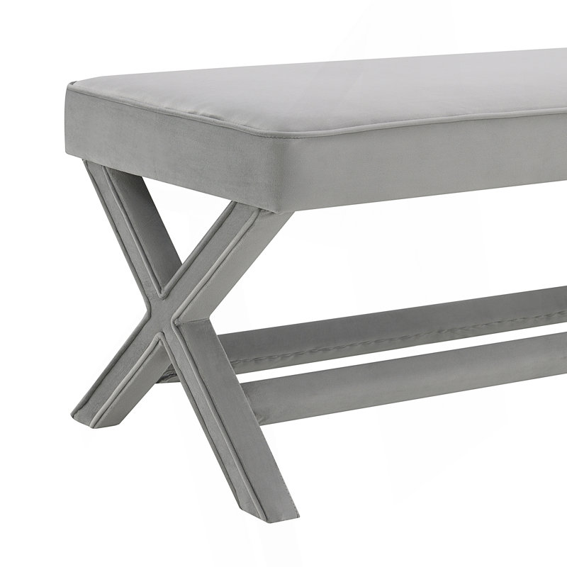 Banc double confort avec pieds croisés en X