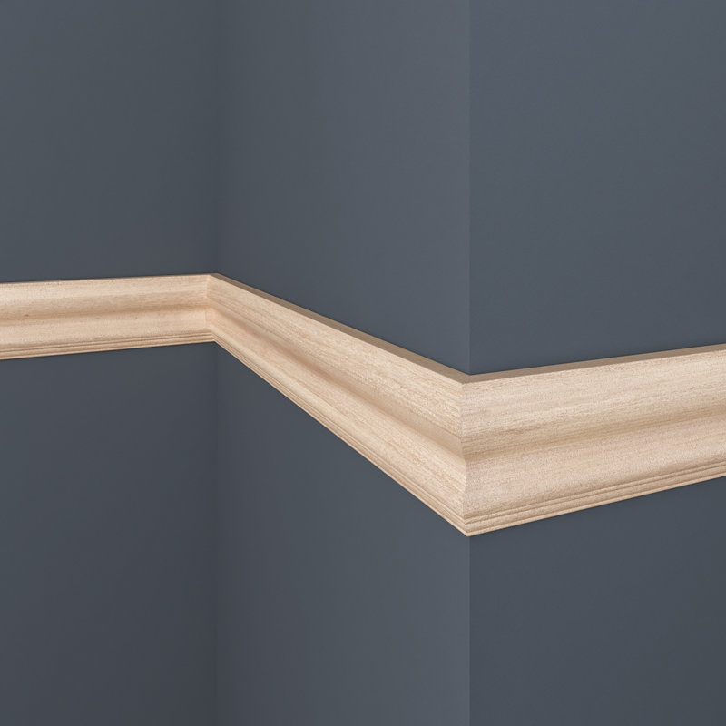 8-ft Unfinished White Hardwood Colonial Chair Rail Moulding