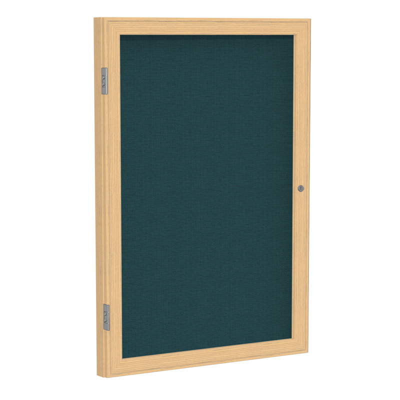Tableau d'affichage fermé, Bleu, H 2 pi x l 1 pi 6 po, Chêne