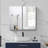 30X26 Inch Double Door Mirror Aluminum Medicine Cabinet Surface Mount Or Recessed Bathroom