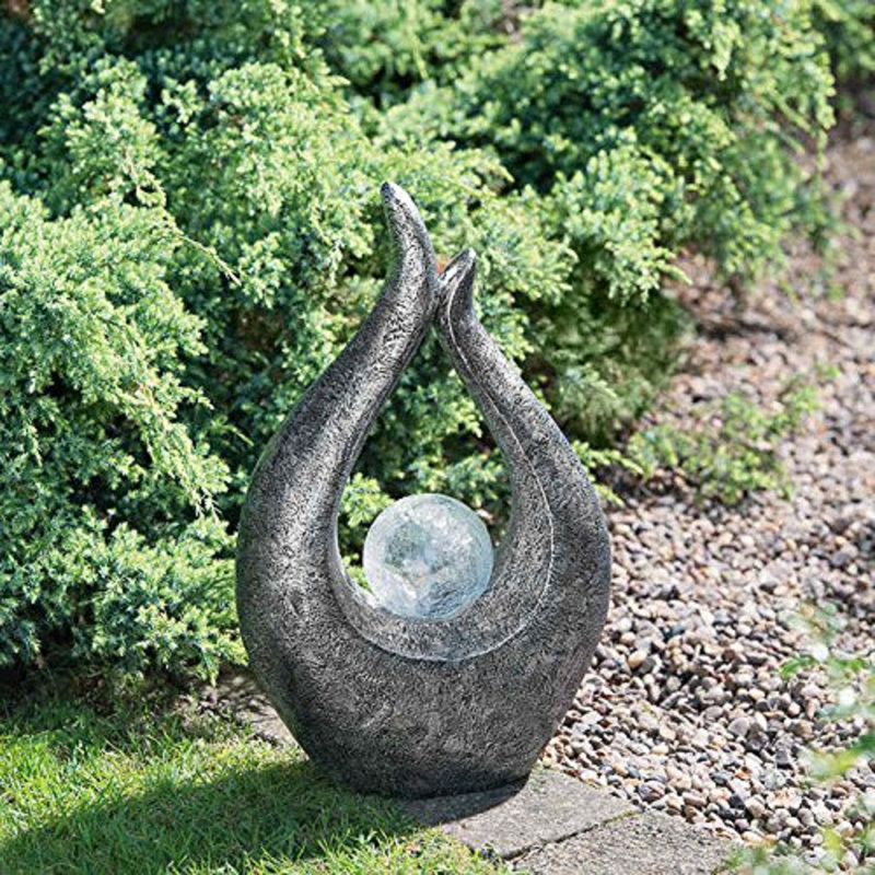 Morris Landscape & Nature Weather Resistant Glass Garden Statue, Silver