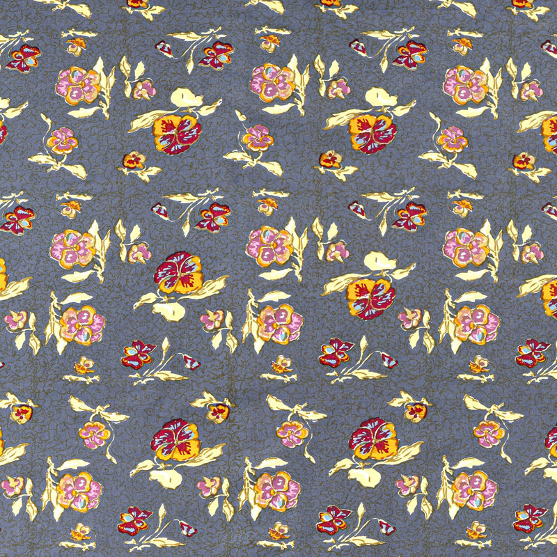 Pansy Tablecloth, 59" x 86", Gray
