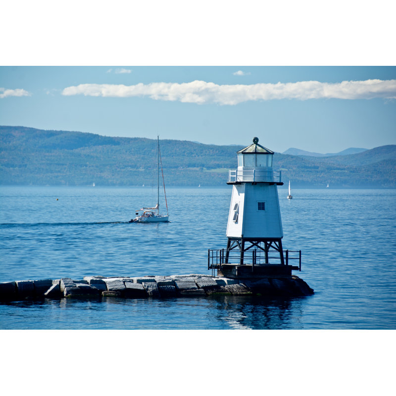 Burlington Light House - Wrapped Canvas Print, 30cm H x 46cm W x 3.8cm D