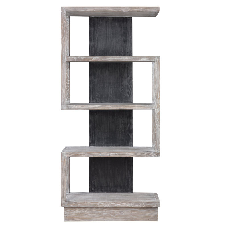 Tormey 79.9'' H x 36'' W Solid Wood Etagere Bookcase