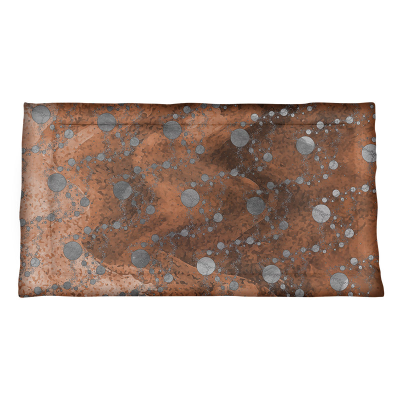 Taie décorative Katelyn Elizabeth Planets, Polyester, Très grand, Orange