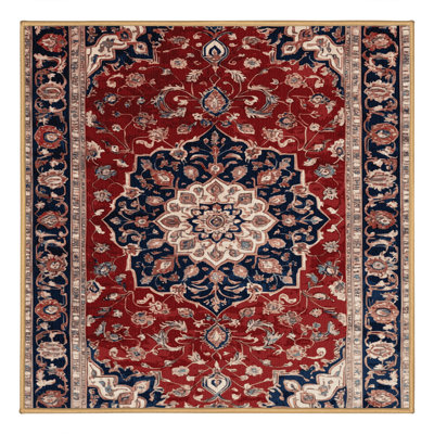Machine Washable Persian Brown Area Rug