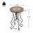 Round Ceramic Side Table with Weather-Resistant Dual-Use Design