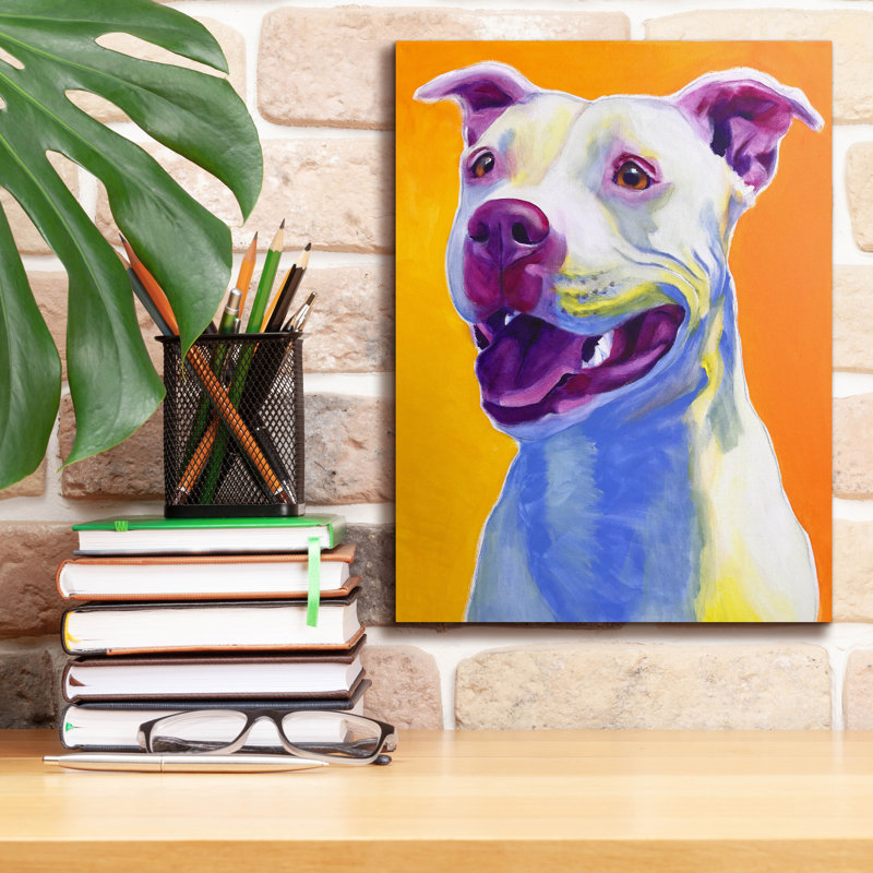 «Pit Bull - Honey» par Dawg Painter, H 16 po x l 12 po x P 0,75 po