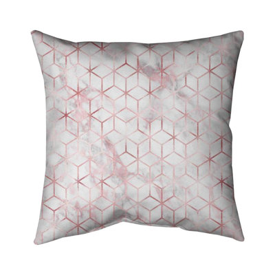 Symmetry Gray Modern Outdoor Throw Pillow | Home Decor Accent