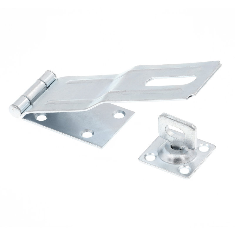 Loquet de charnière de sécurité pour porte et portail avec agrafe pivotante 6 pouces avec vis plaqué zinc (paquet de 1), Zinc