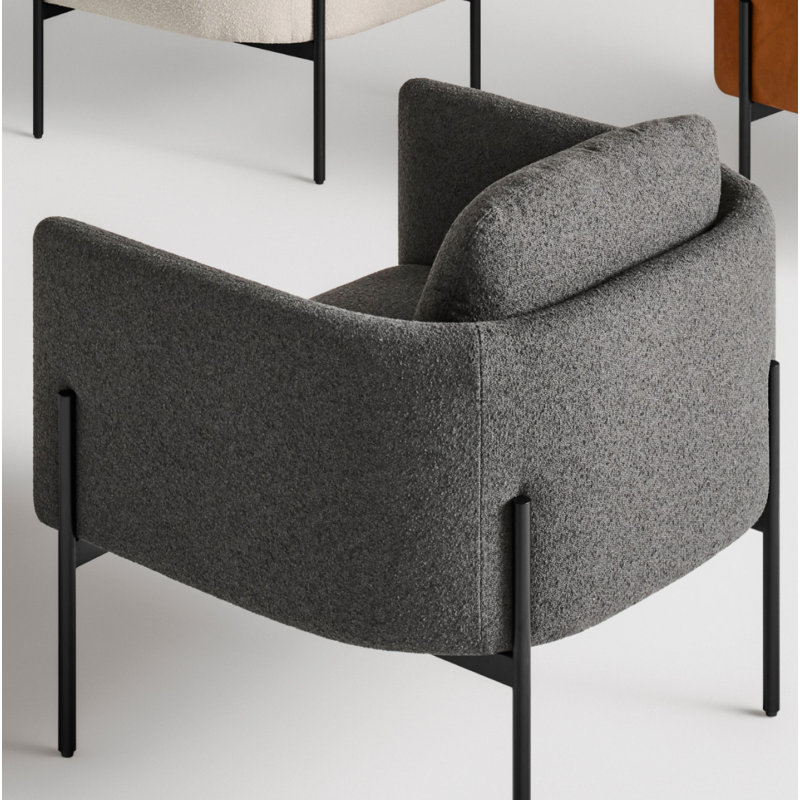 Getup Upholstered Chair, Kelso Charcoal Polyester