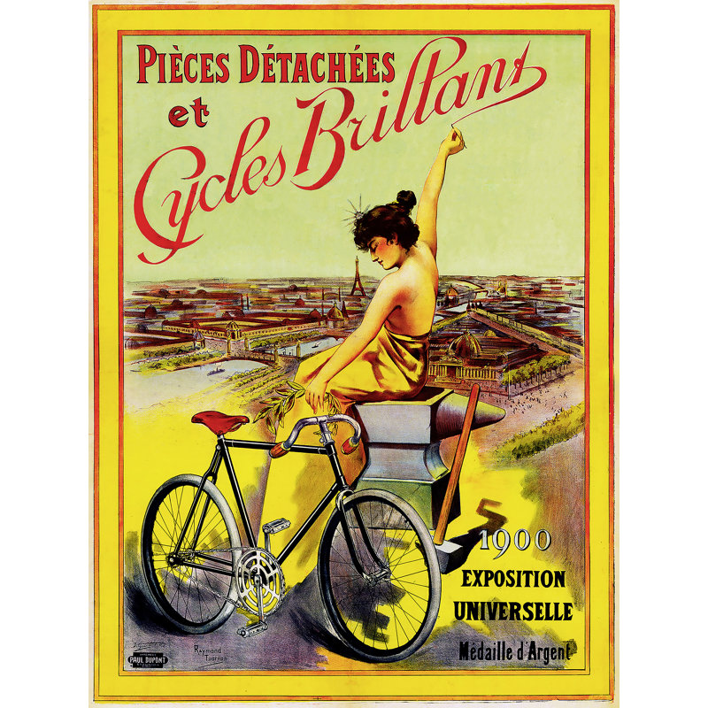 Affiche rétro «P pièces Detachees et Cycles Brillant» par Tournon par Grotto Studios