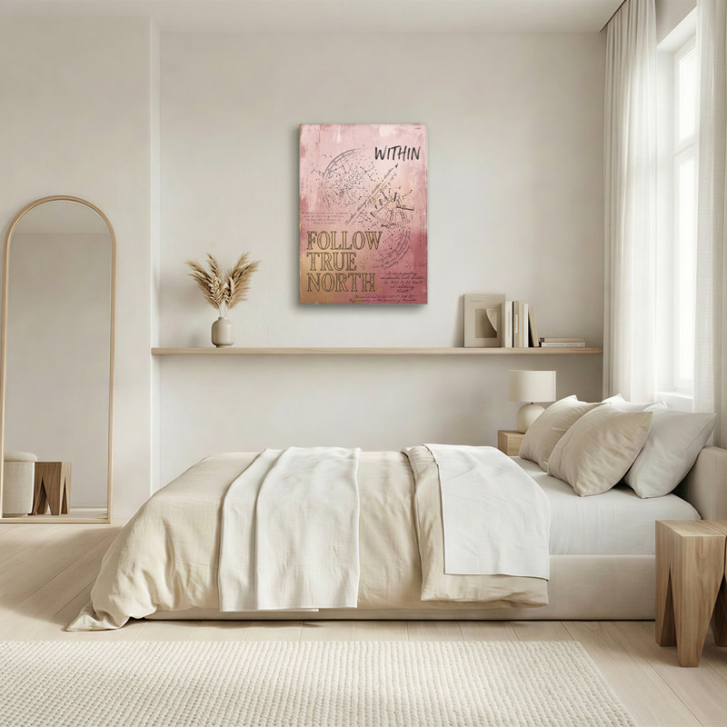 Art mural sur toile rose, H 18 po x l 12 po