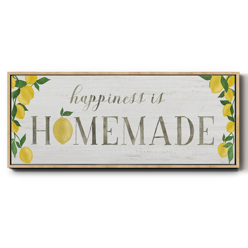 Homemade Lemons- Framed Canvas, 8" H x 20" W