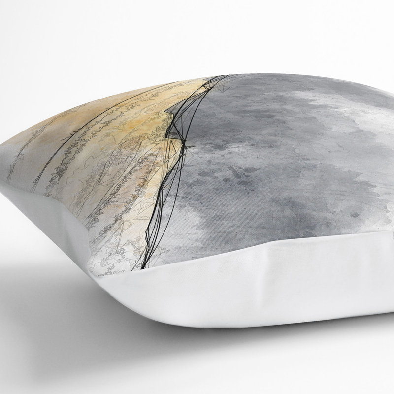 Edge of a Sand Dune Cushion with Filling, White, 40cm H x 40cm W x 15cm D
