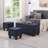 Large Storage Ottoman Bench Set, 3 In 1 Combination Ottoman-650772343