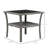 Square Outdoor Coffee Table With Shelf, Grey , Tempered Glass, Aluminum Frame Table, 2 Storage, Pe Grey,