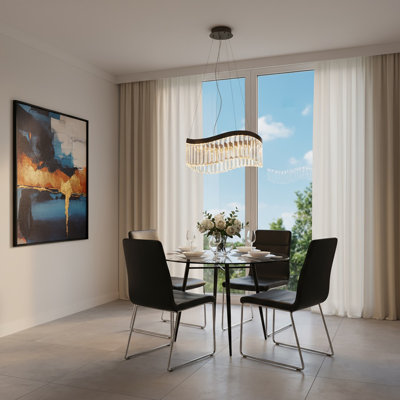 Hyden - Integrated LED Chandelier - Black - 19.3" Dia.