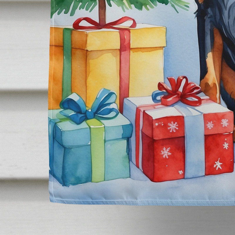 Drapeau de Noël maison de renne, Setter Gordon