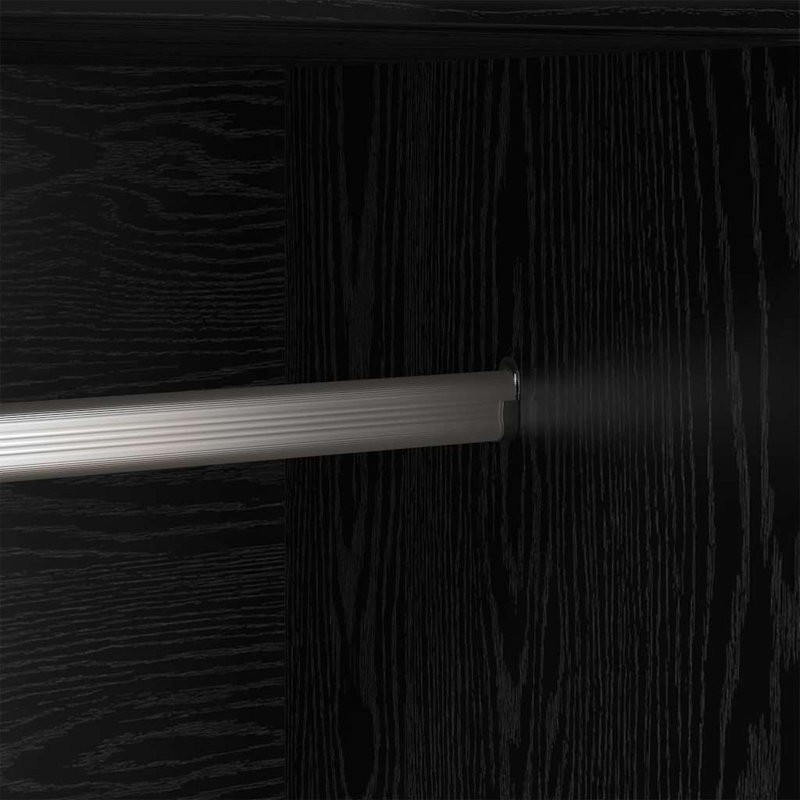 Engineered Wood Wardrobe, Black Oak
